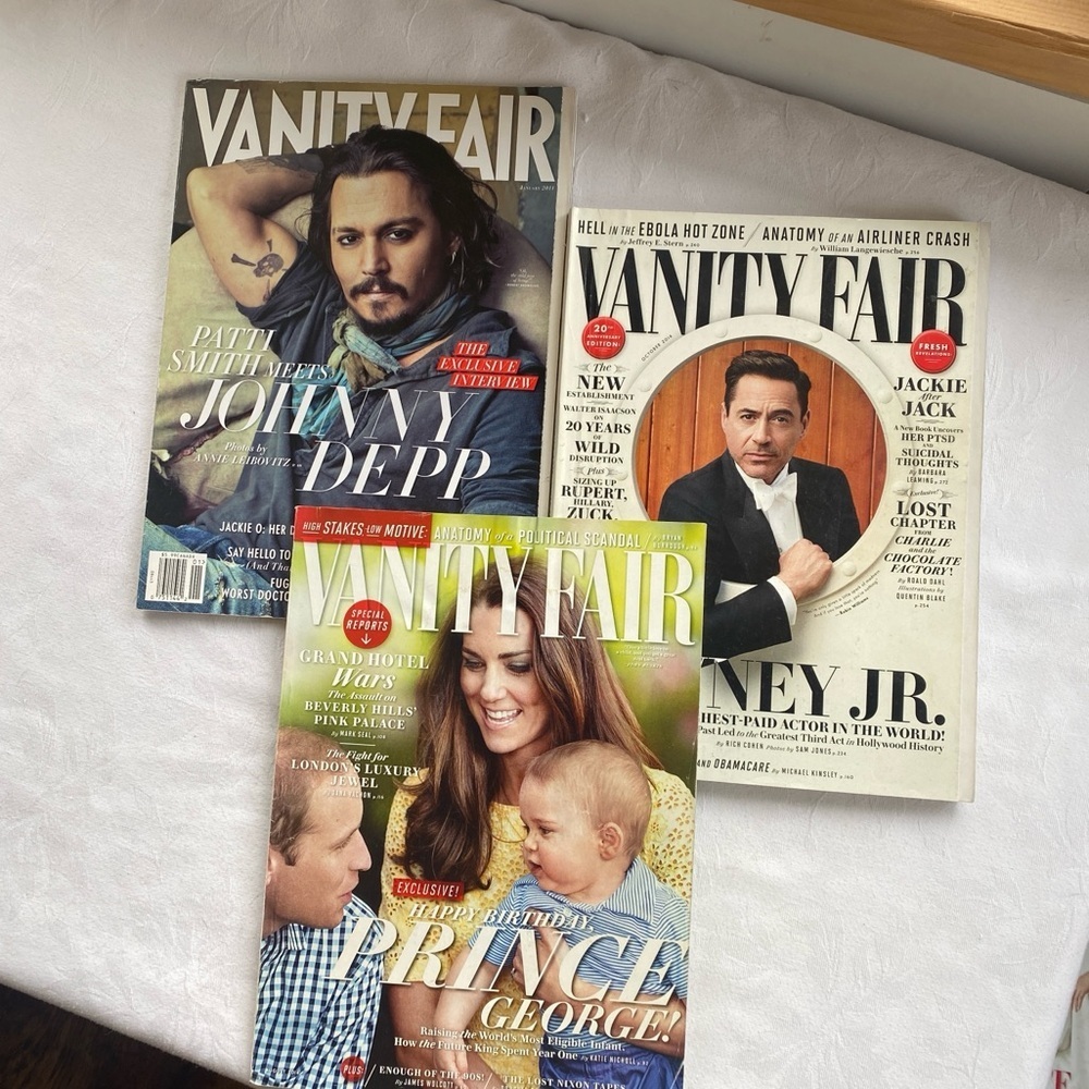 Lot of 3 Vintage Vanity Fair Magazines